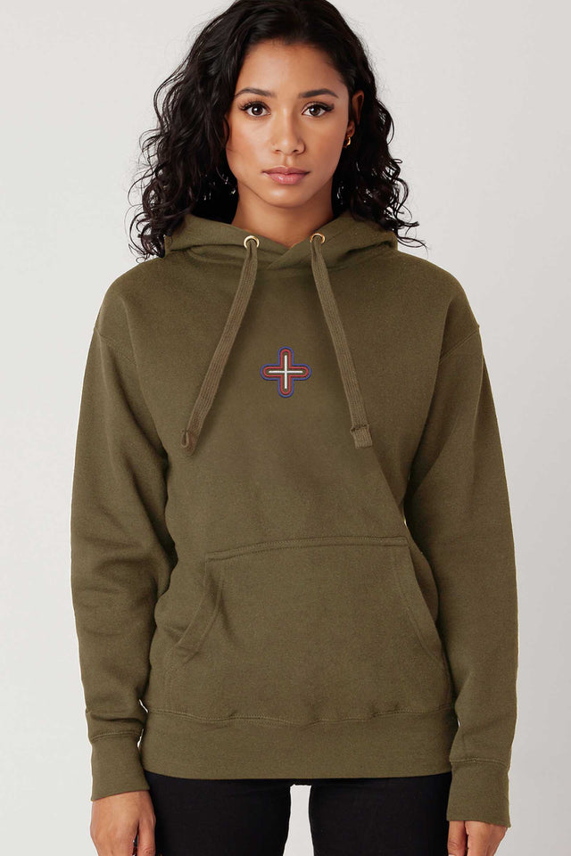 Plus - Color Embroidery - Woman Hoodie