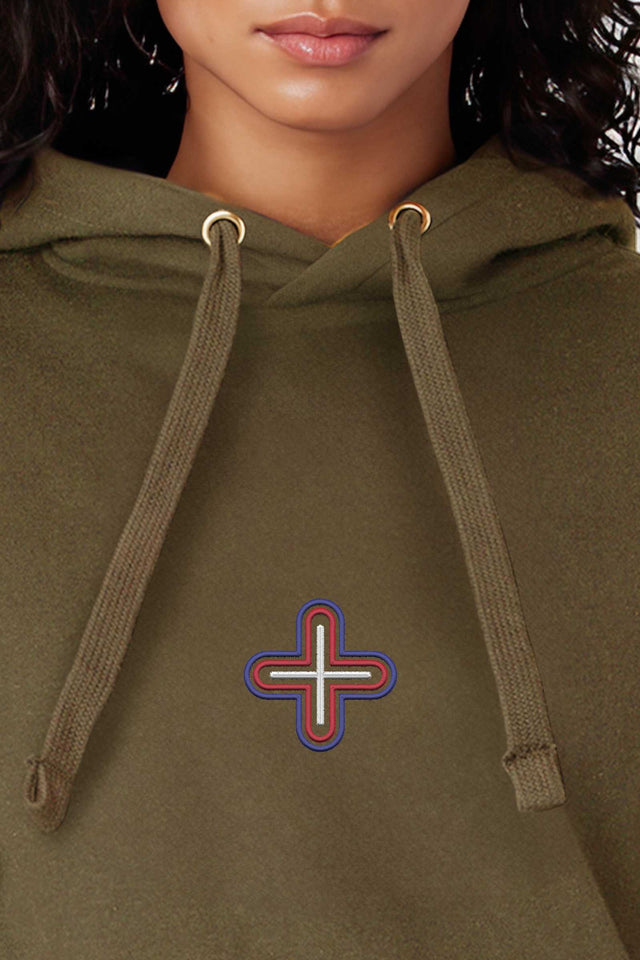 Plus - Color Embroidery - Woman Hoodie