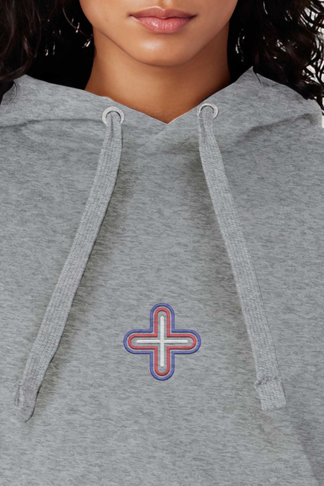 Plus - Color Embroidery - Woman Hoodie