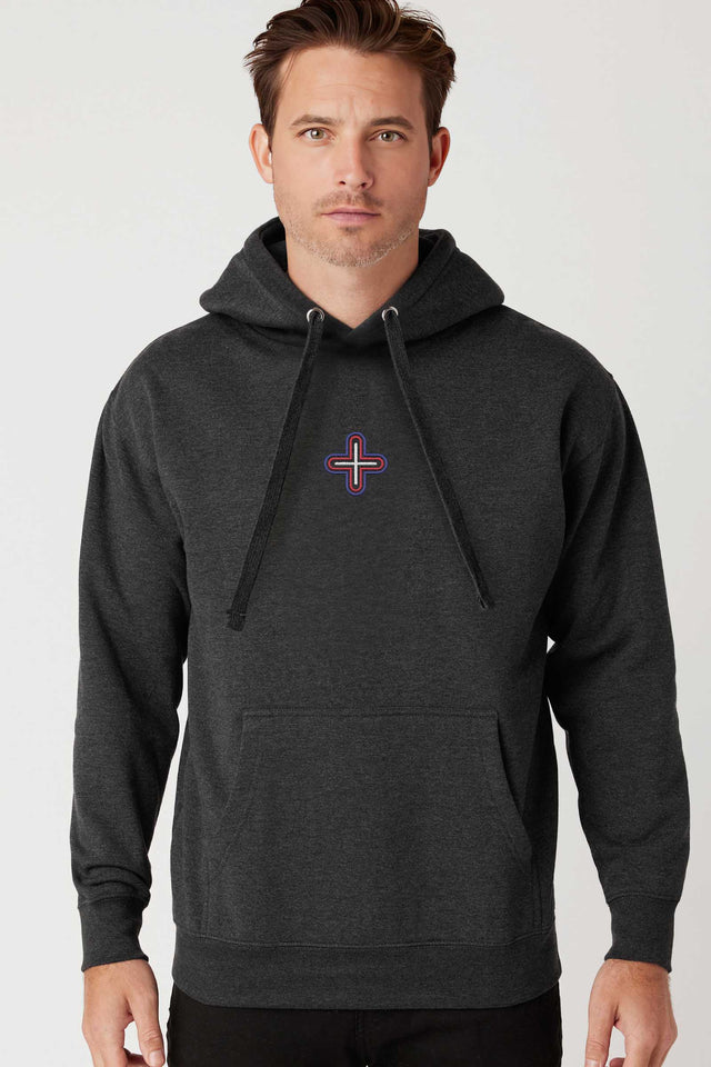 Plus - Color Embroidery - Men Hoodie
