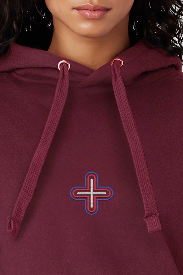 Plus - Color Embroidery - Woman Hoodie