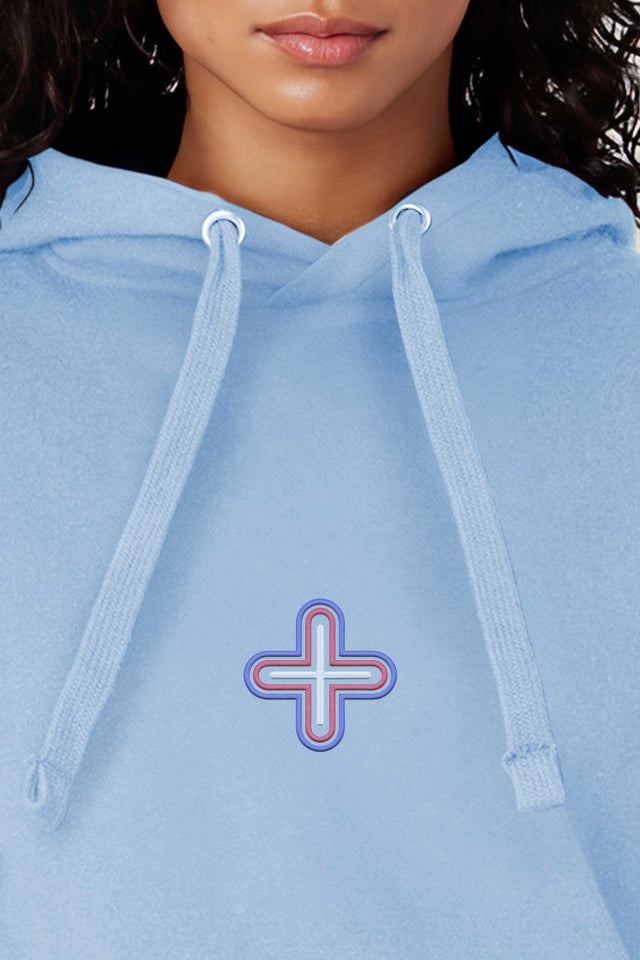 Plus - Color Embroidery - Woman Hoodie
