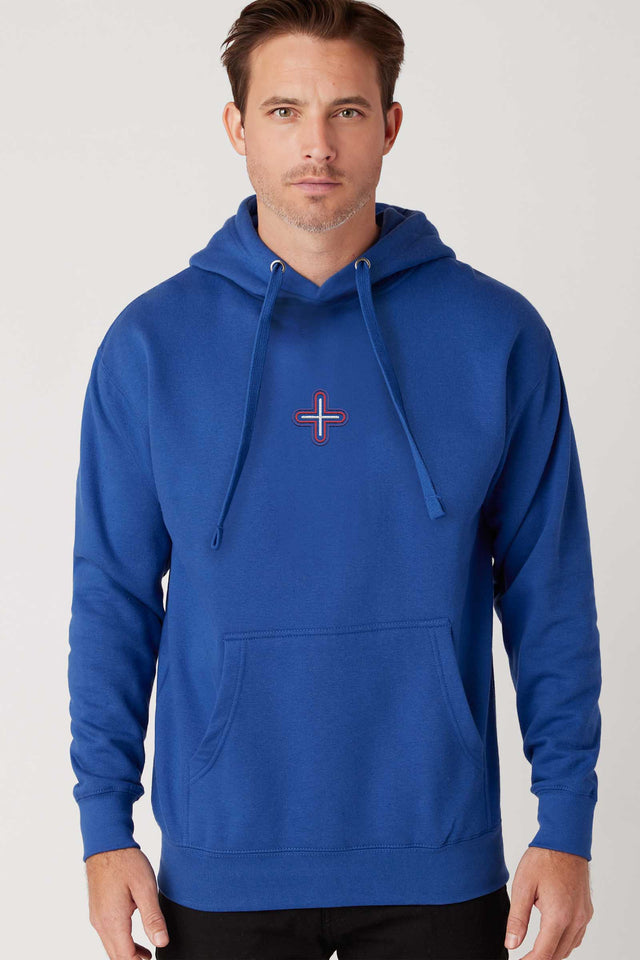 Plus - Color Embroidery - Men Hoodie