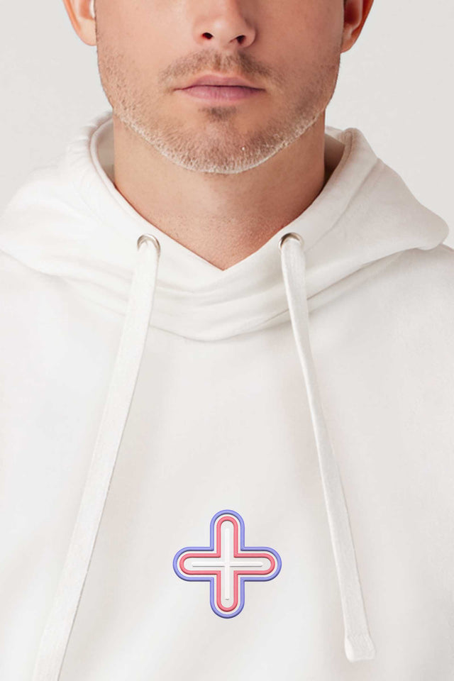 Plus - Color Embroidery - Men Hoodie