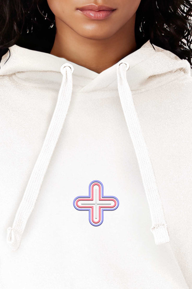 Plus - Color Embroidery - Woman Hoodie