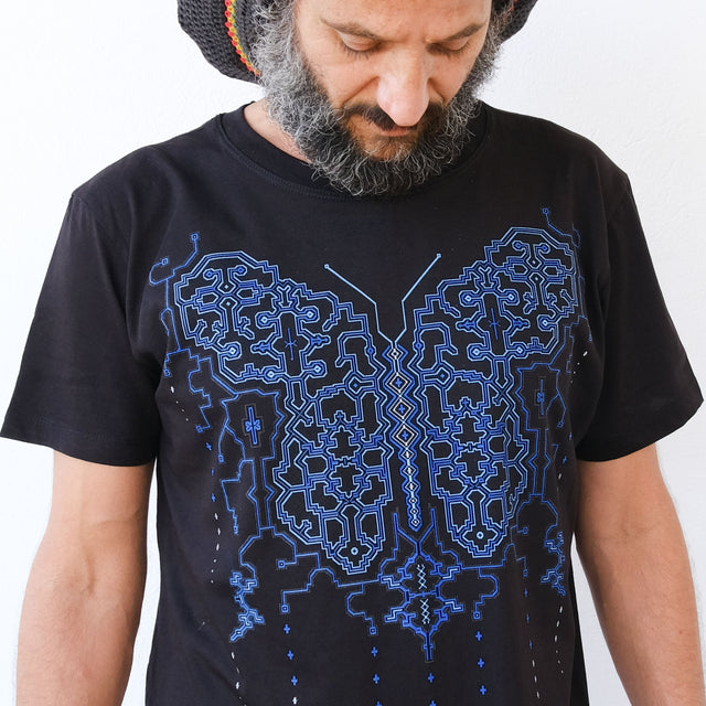 Men T-Shirt Shipibo Butterfly