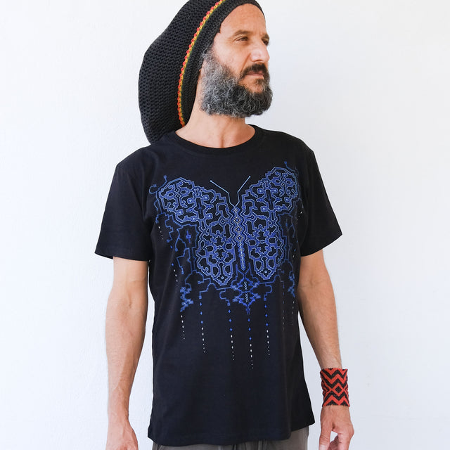 Men T-Shirt Shipibo Butterfly