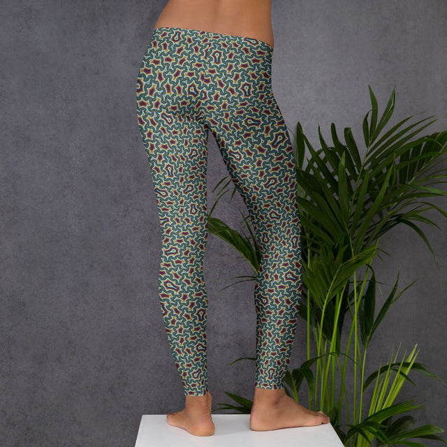 Leggings Geometric Pattern – Harpy Brown Turquoise