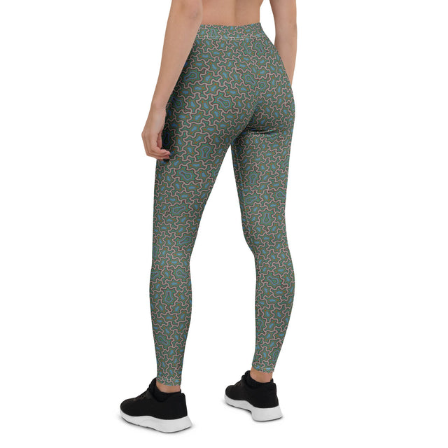 Leggings con estampado geométrico – Harpy Smoked