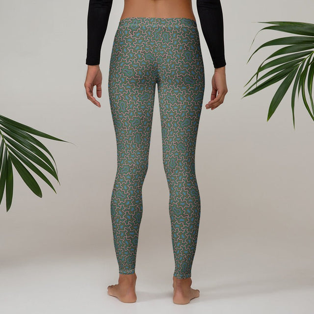 Leggings con estampado geométrico – Harpy Smoked