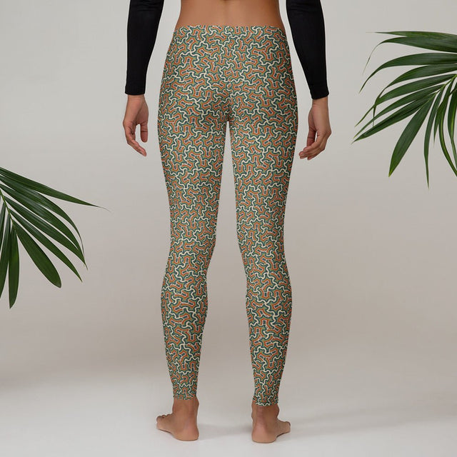 Leggings Geometric Pattern – Itzam Cream Blue