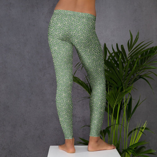 Leggings Geometric Pattern – Itzam Cream Green