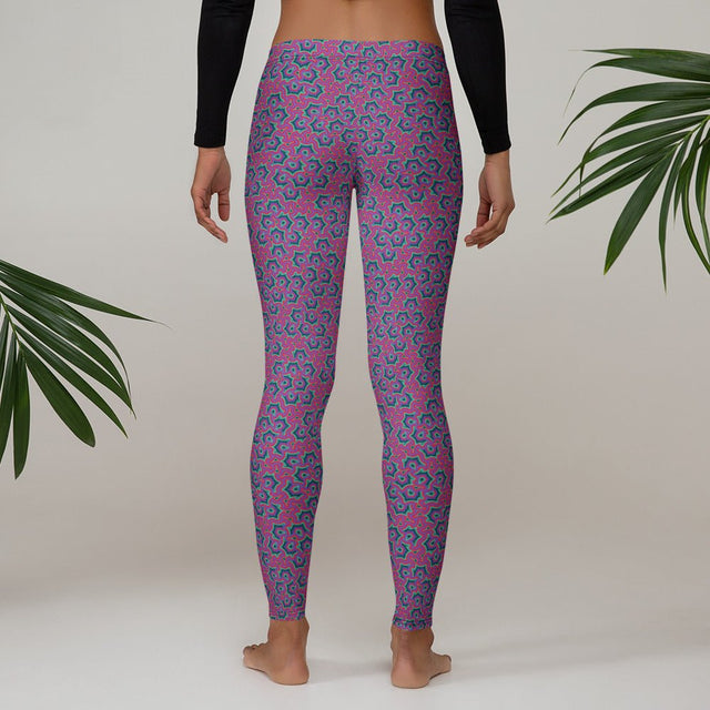 Leggings Geometric Pattern – Scales Purple Pink