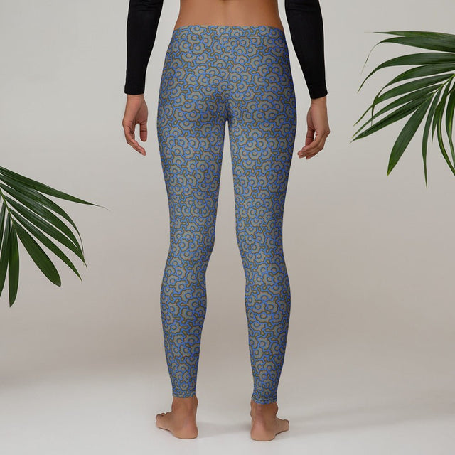 Leggings Geometric Pattern – Bouquet Blue Brown