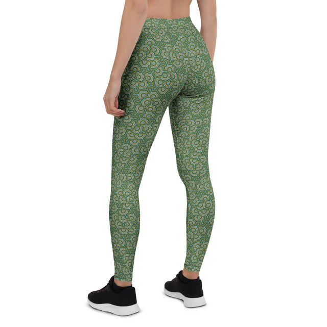 Leggings Geometric Pattern – Bouquet Green Olive