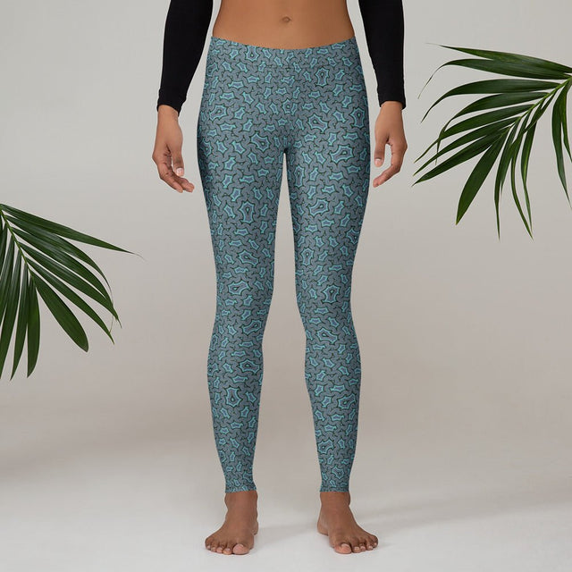 Harpy Greys Geometric Leggings - Monochromatic Tessellation