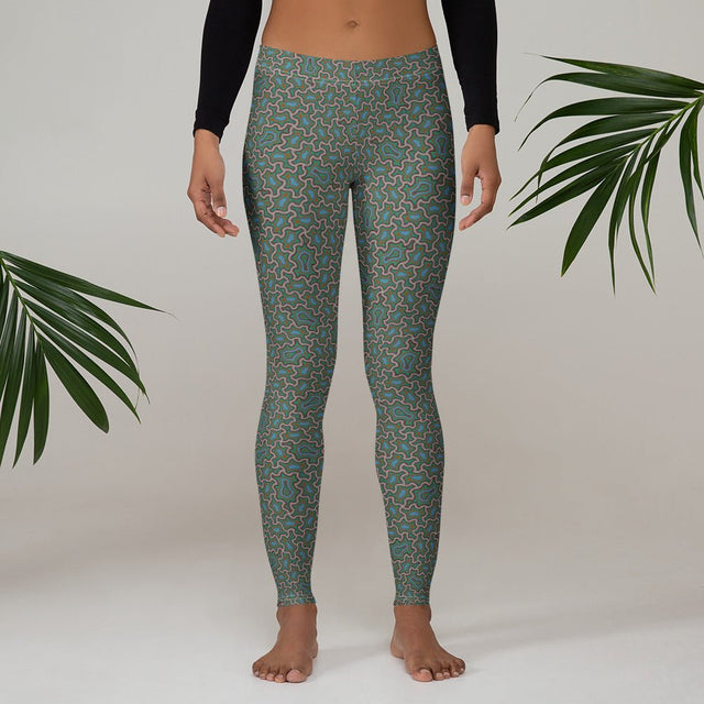 Leggings con estampado geométrico – Harpy Smoked