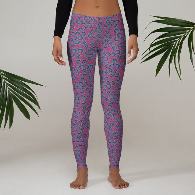 Leggings Geometric Pattern – Scales Purple Pink