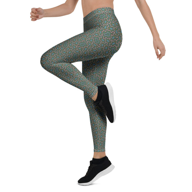 Leggings con estampado geométrico – Harpy Smoked