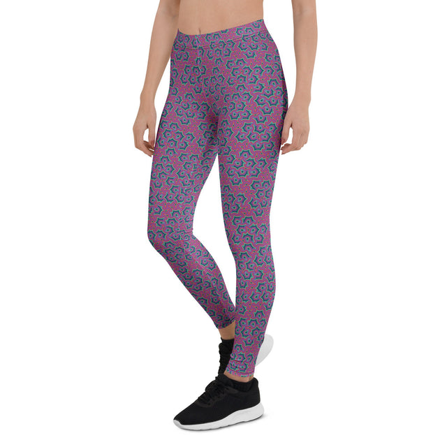 Leggings Geometric Pattern – Scales Purple Pink