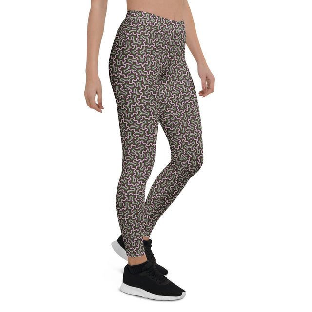 Leggings Geometric Pattern – Itzam Cream Purple