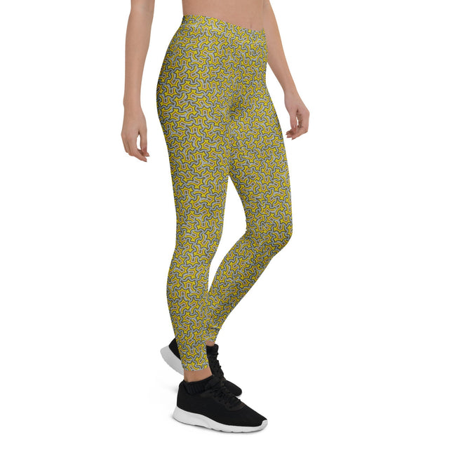 Leggings con estampado geométrico – Amarillo Itzam