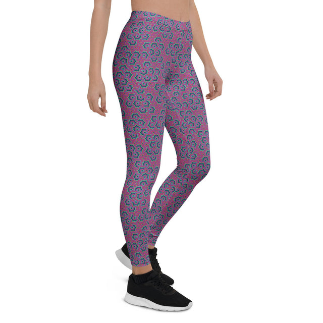 Leggings Geometric Pattern – Scales Purple Pink