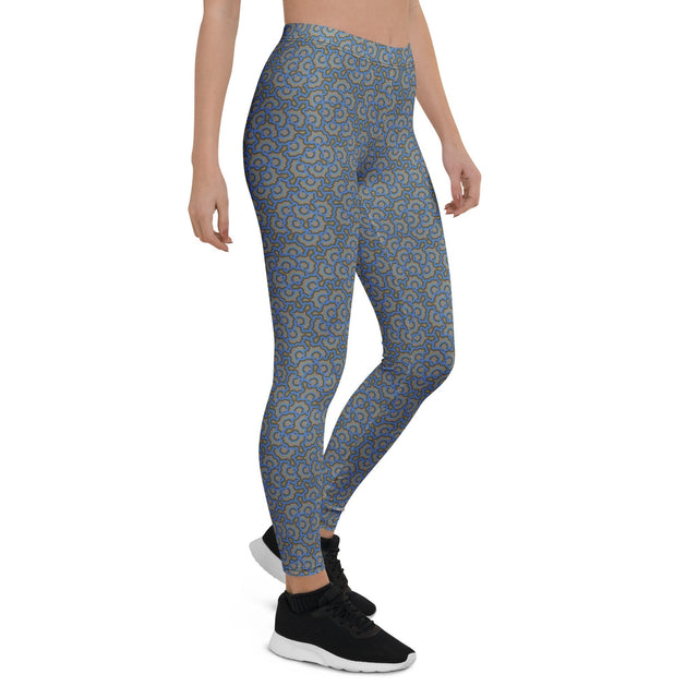 Leggings Geometric Pattern – Bouquet Blue Brown