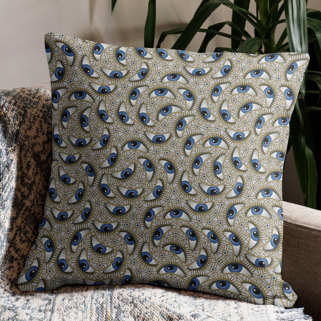 Patrón geométrico de almohada – Ojo a I