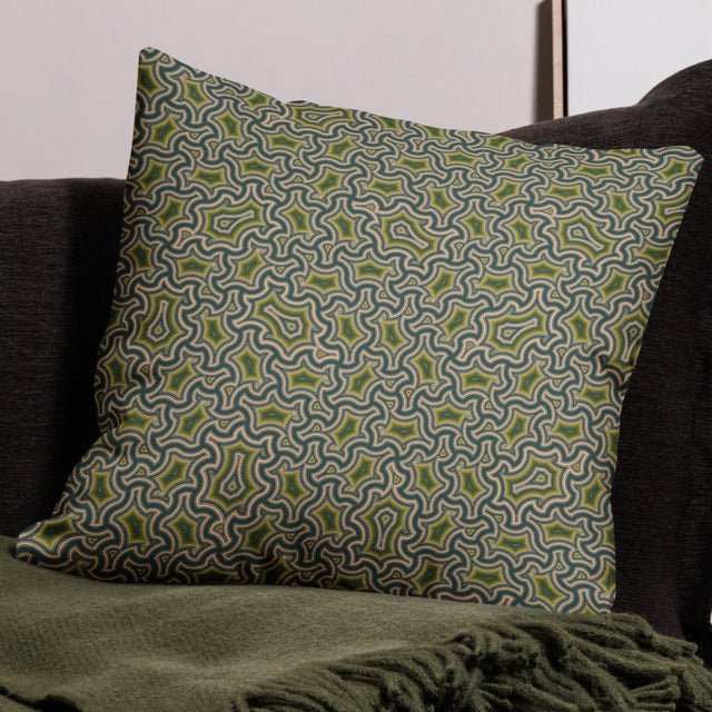 Almohada con estampado geométrico – Menta