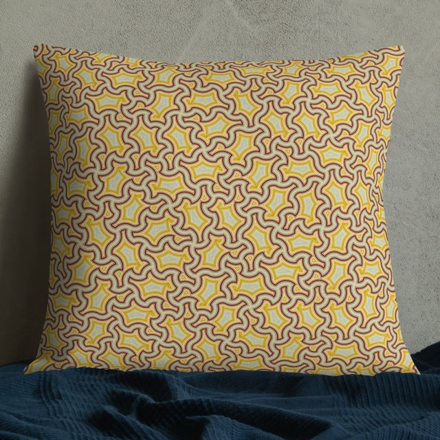 Cojín con estampado geométrico – Lima limón