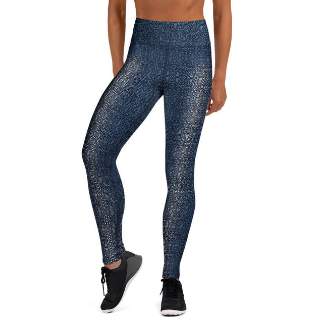 Leggings de yoga Moonlight Shipibo Sonido – Patrón rítmico degradado