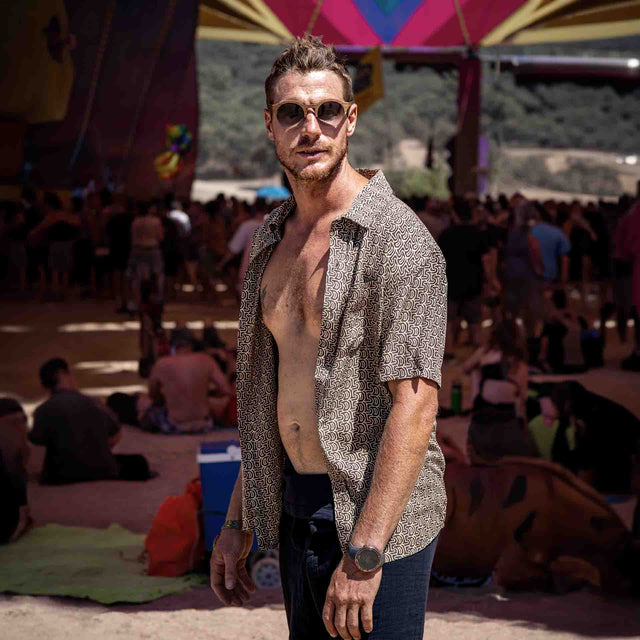 LSD DISCHARGE Half Sleeve Button Up Shirt