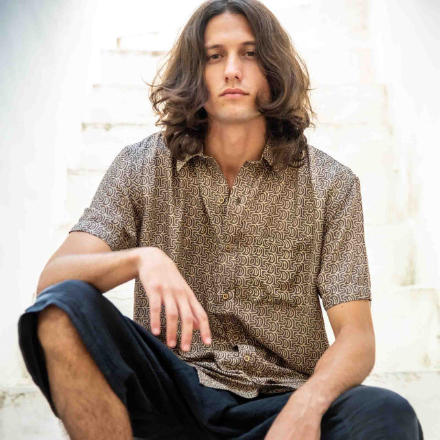 LSD DISCHARGE Half Sleeve Button Up Shirt