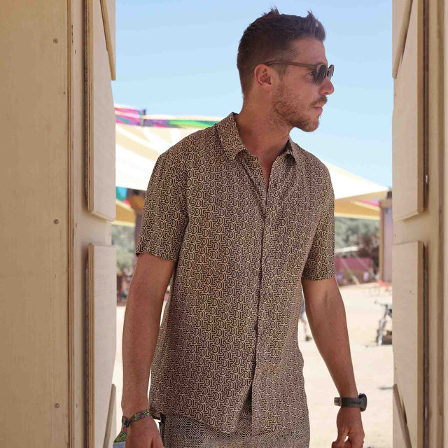 LSD DISCHARGE Half Sleeve Button Up Shirt