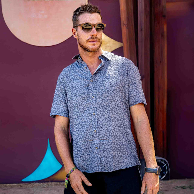 PENROSE Half Sleeve Button Up Shirt