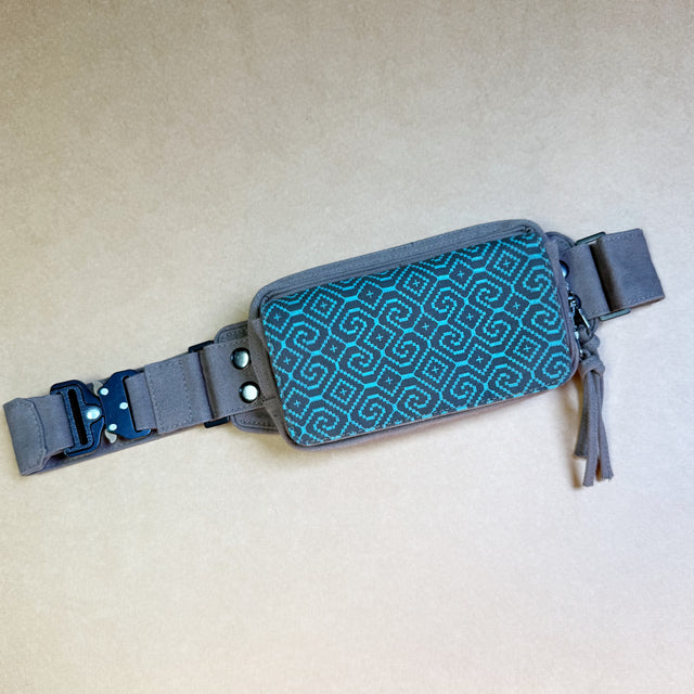 Shipibo Conibo Blue - Waist Bag - Olive