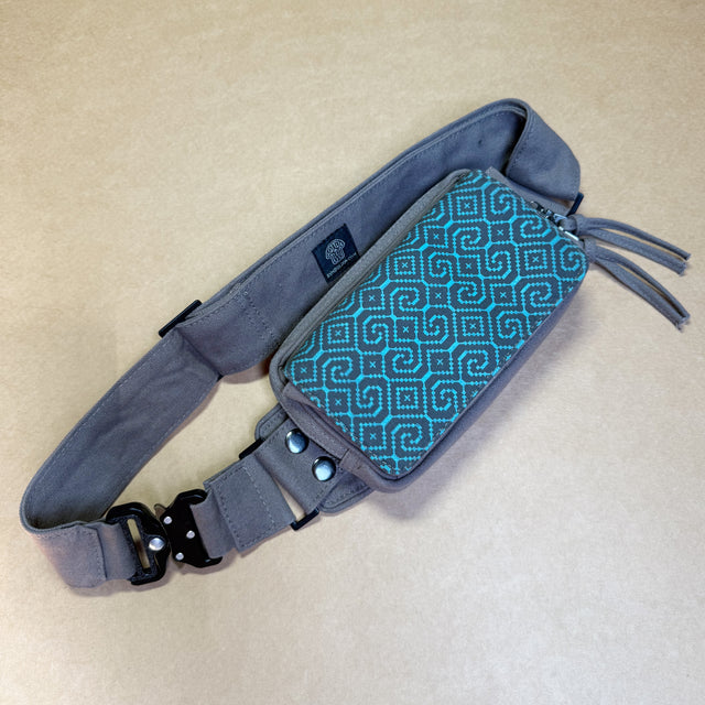 Shipibo Conibo Blue - Waist Bag - Olive