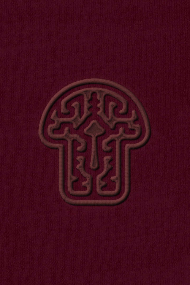 Shroom - Maroon Embroidery on Maroon - Women Hoodie
