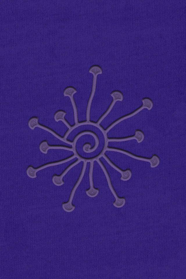 Shroomy - Purple Embroidery on Purple - Men Hoodie