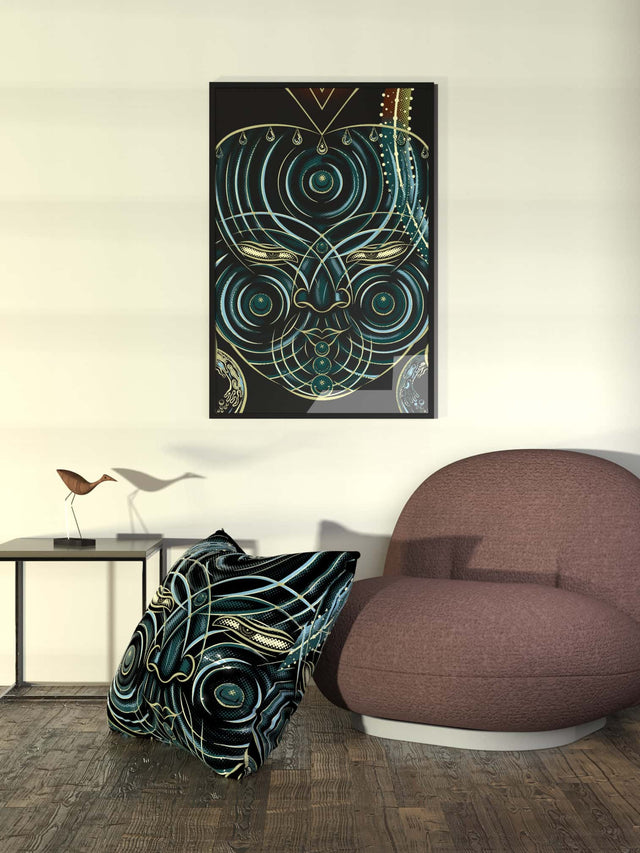 Set of 3 YogaBhoga Faces Framed Poster