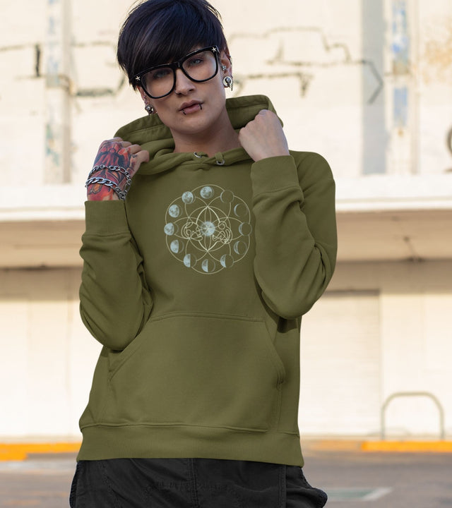 Moon Time Unisex Hoodie - Made to order - Choice of Colours