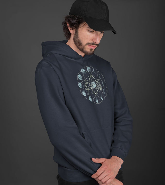 Moon Time Unisex Hoodie - Auf Bestellung gefertigt - Farbauswahl