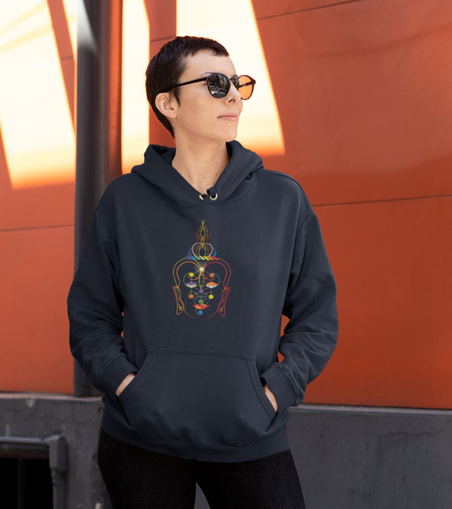 Regenbogen Buddha Unisex Hoodie - Auf Bestellung gefertigt - Farbwahl