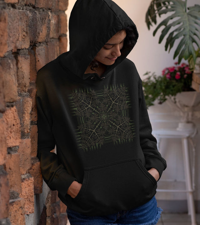 Fraktal Forest Unisex Hoodie - Auf Bestellung gefertigt - Farbwahl