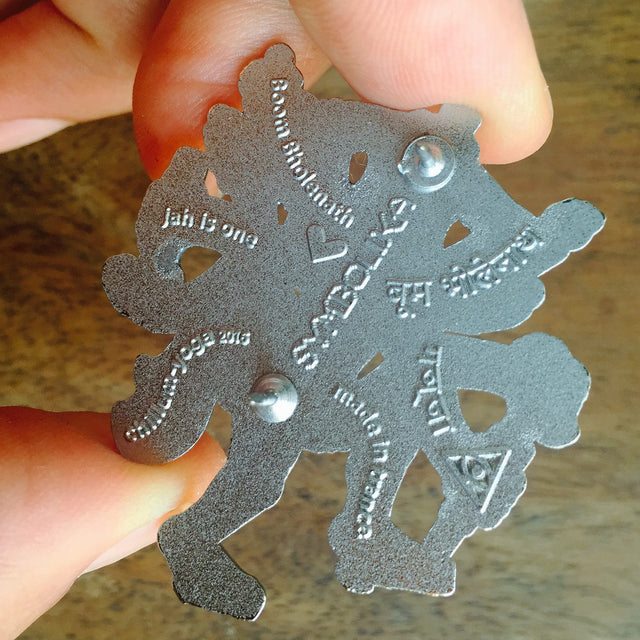 Chillum Yoga Black 2" Lapel Pin - symbolika