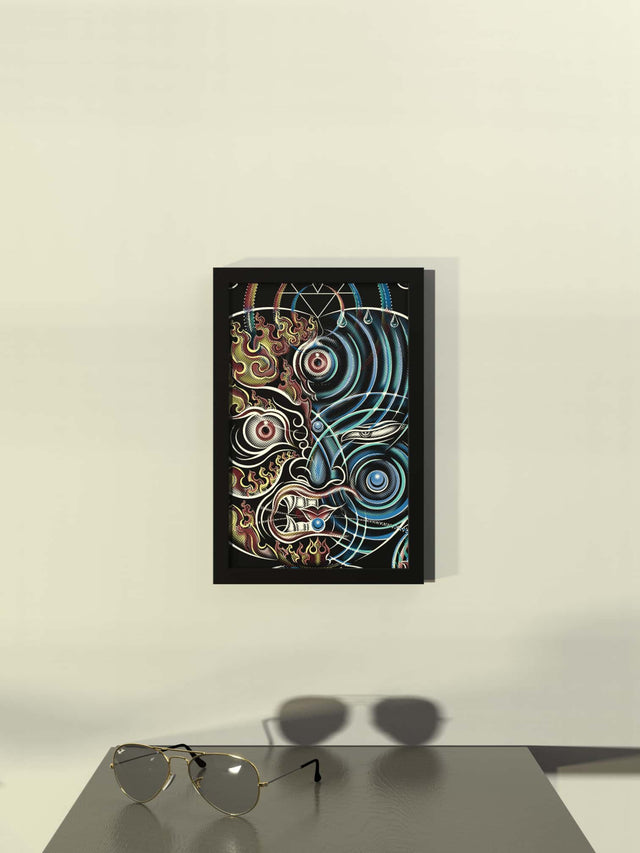 YogaBhoga MIX Face Framed Poster