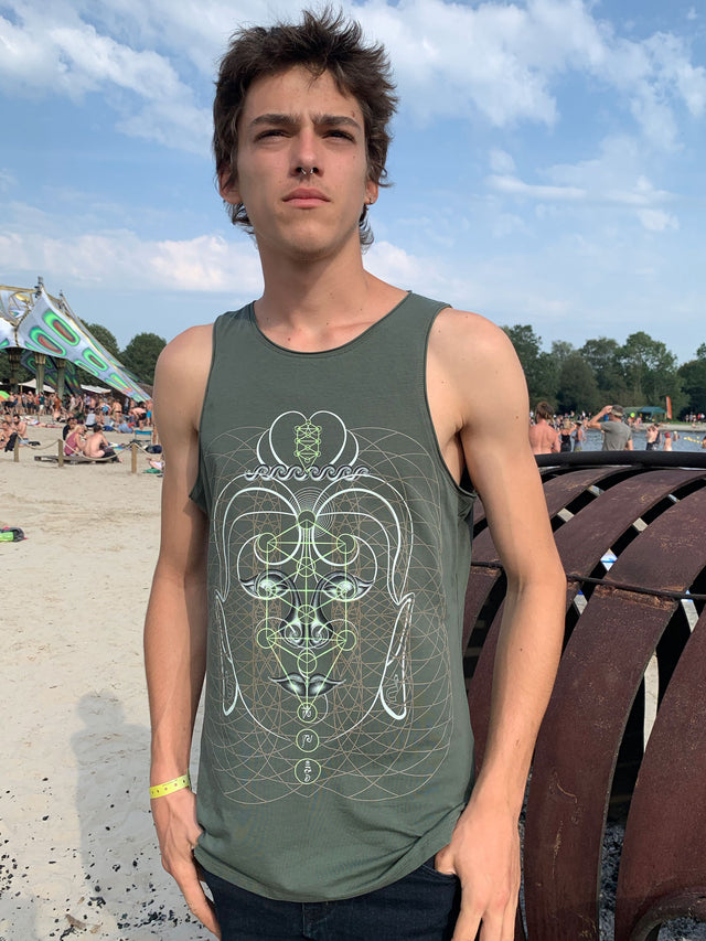 Buddha Vibes Hung Men Tank Top - symbolika