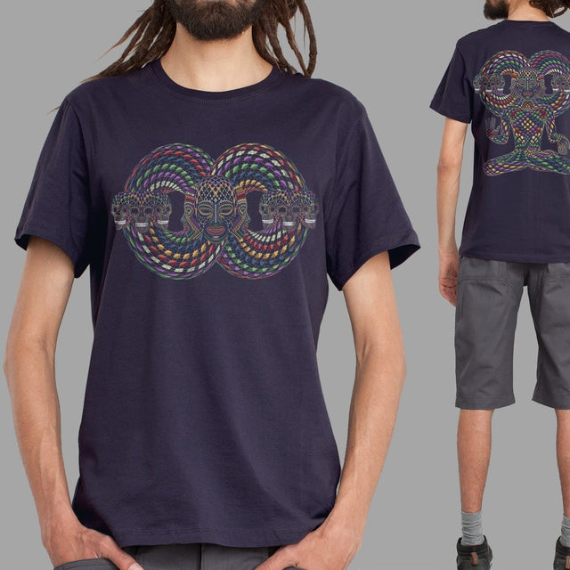 Trinfinity Men's T-Shirt - Glow in Dark Sacred Geometry