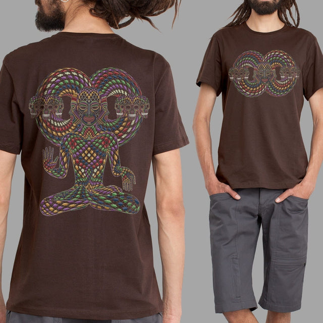 Trinfinity Men's T-Shirt - Glow in Dark Sacred Geometry